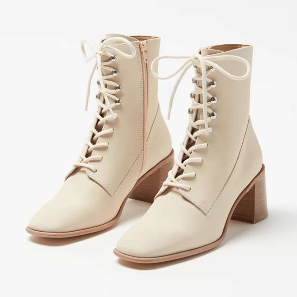 Emma Ecru Nubuck Boots